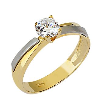 Beelo Gold 14K Altın Tek Taş Yüzük YTT041