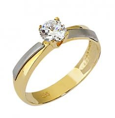 Beelo Gold 14K Altın Tek Taş Yüzük YTT041