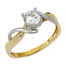 Beelo Gold 14K Altın Tek Taş Yüzük YTT043