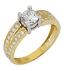 Beelo Gold 14K Altın Tek Taş Yüzük YTT044