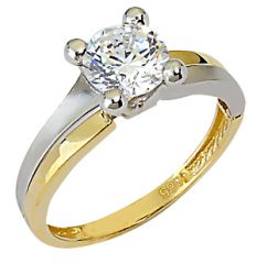 Beelo Gold 14K Altın Tek Taş Yüzük YTT048