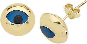 Beelo Gold 14K Altın Nazar Göz Küpe