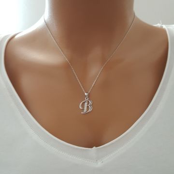 Beelo Silver  925K Gümüş Harf İsim  Kolye