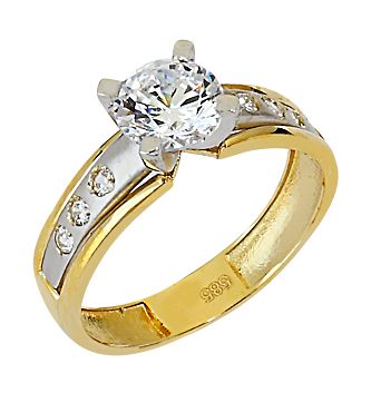 Beelo Gold 14K Altın Tek Taş Yüzük YTT054