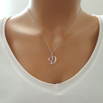 Beelo Silver  925K Gümüş Harf İsim  Kolye