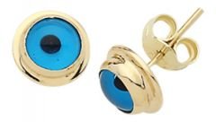 Beelo Gold 14K Altın Nazar Küpe