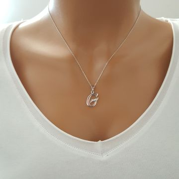 Beelo Silver  925K Gümüş Harf İsim  Kolye