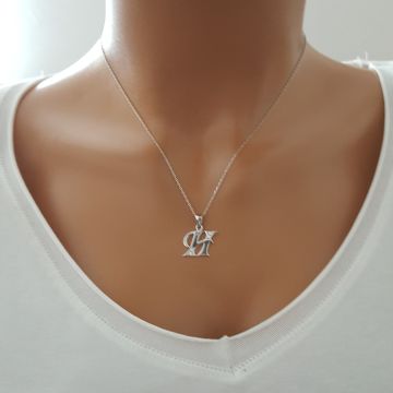 Beelo Silver 925K Gümüş Harf İsim Kolye