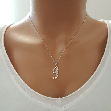 Beelo Silver 925K Gümüş Harf İsim Kolye