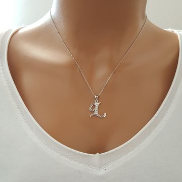 Beelo Silver 925K Gümüş Harf İsim Kolye