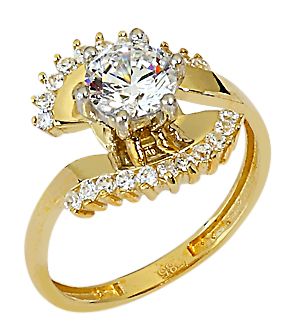 Beelo Gold 14K Altın Tek Taş Yüzük YTT067