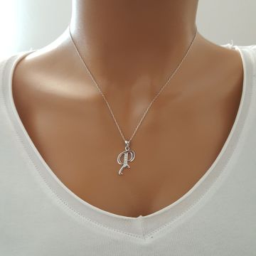 Beelo Silver 925K Gümüş Harf İsim Kolye