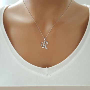 Beelo Silver 925K Gümüş Harf İsim Kolye