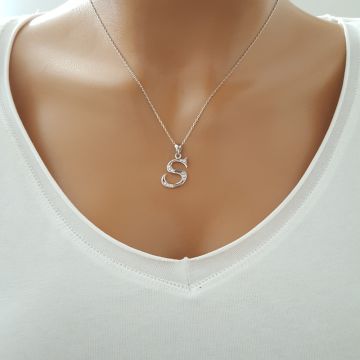 Beelo Silver 925K Gümüş Harf İsim Kolye