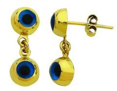Beelo Gold 14K Altın Nazar Küpe