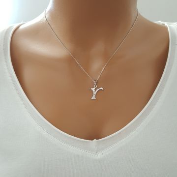 Beelo Silver 925K Gümüş Harf İsim Kolye