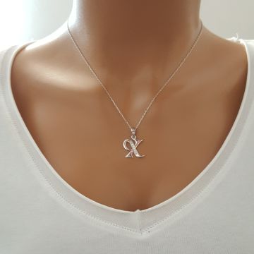 Beelo Silver 925K Gümüş Harf İsim Kolye