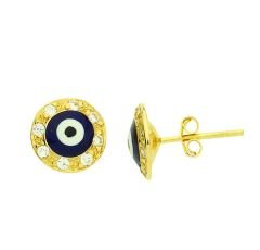 Beelo Gold 14K Altın Nazar Küpe