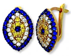 Beelo Gold 14K Altın Nazar Küpe