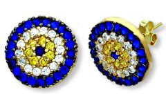 Beelo Gold 14K Altın Nazar Küpe