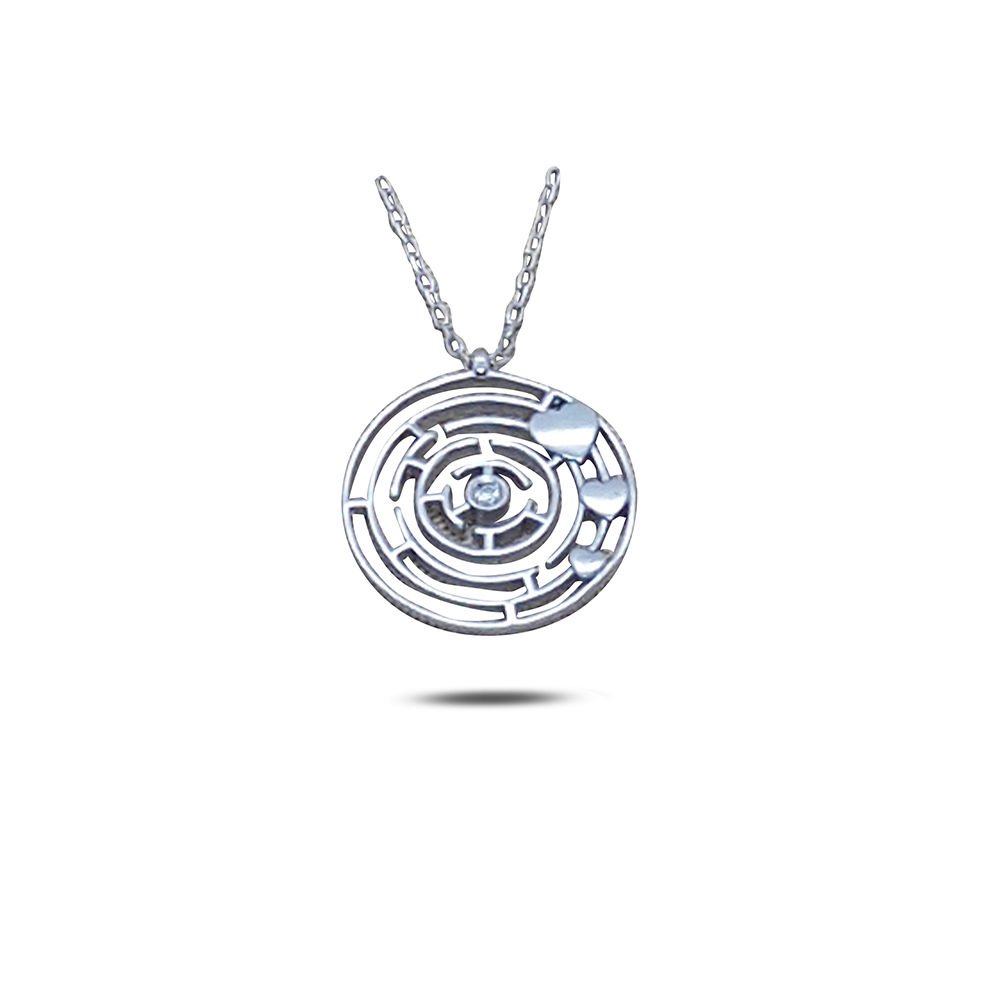 Beelo Silver Pırlanta Kalp Aşkın Labirenti Gümüş Kolye