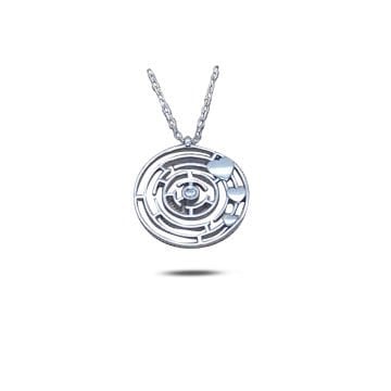 Beelo Silver Pırlanta Kalp Aşkın Labirenti Gümüş Kolye