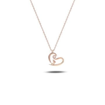 Beelo Silver Pırlanta Anne Bebek Ayak İzi Gümüş Kolye