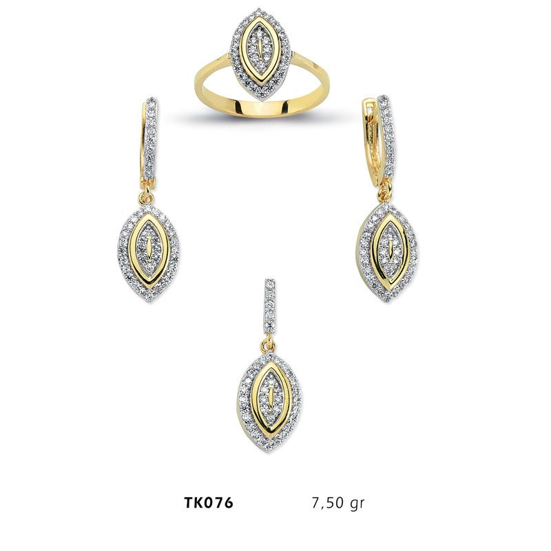 Beelo Gold 14K Altın Üçlü Set BGTKH076