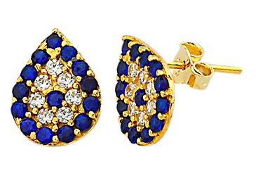 Beelo Gold 14K Altın Nazar Su Damlası Küpe