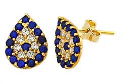 Beelo Gold 14K Altın Nazar Su Damlası Küpe