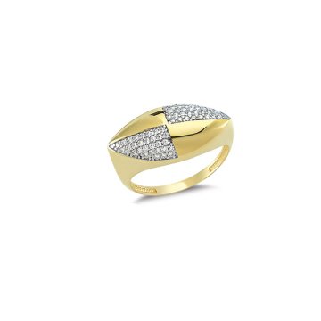 Beelo Gold 14K Altın Taşlı Yüzük