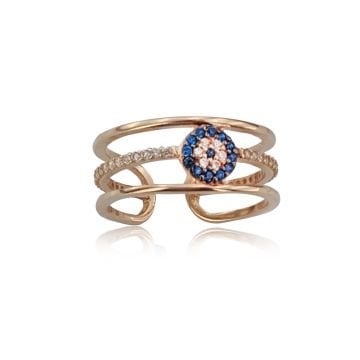 Beelo Gold 14K Altın Nazar Göz Tasarım Yüzük