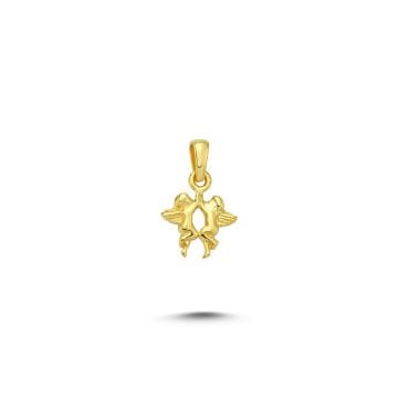 Beelo Gold 14K Altın İkiz Melek Kolye Ucu