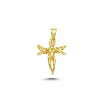 Beelo Gold 14K Altın Kanatlı Melek Kolye Ucu