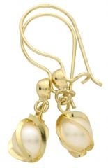 Beelo Gold 14K Altın İnci Küpe