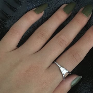 Beelo Silver  925K Gümüş Baget Tasarım Yüzük