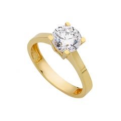 Beelo Gold 14K Altın Tek Taş Yüzük TYTT034