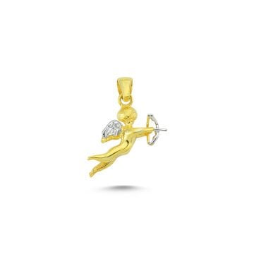 Beelo Gold 14K Altın Oklu Melek Kolye Ucu