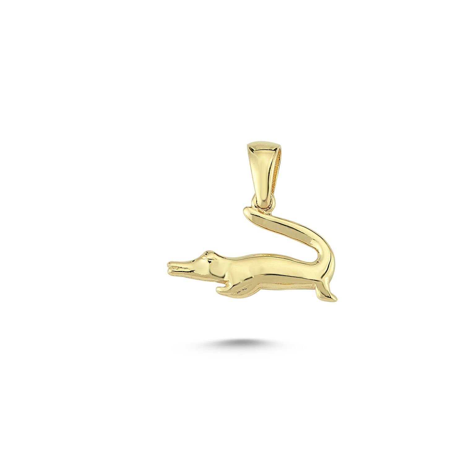 Beelo Gold 14K Altın Timsah Kolye Ucu