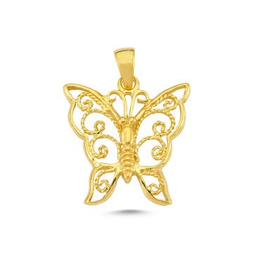 Beelo Gold 14K Altın Kelebek Kolye Ucu