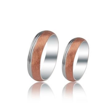 Beelo Gold 14K Altın 6 mm Alyans İkili Set Yüzük