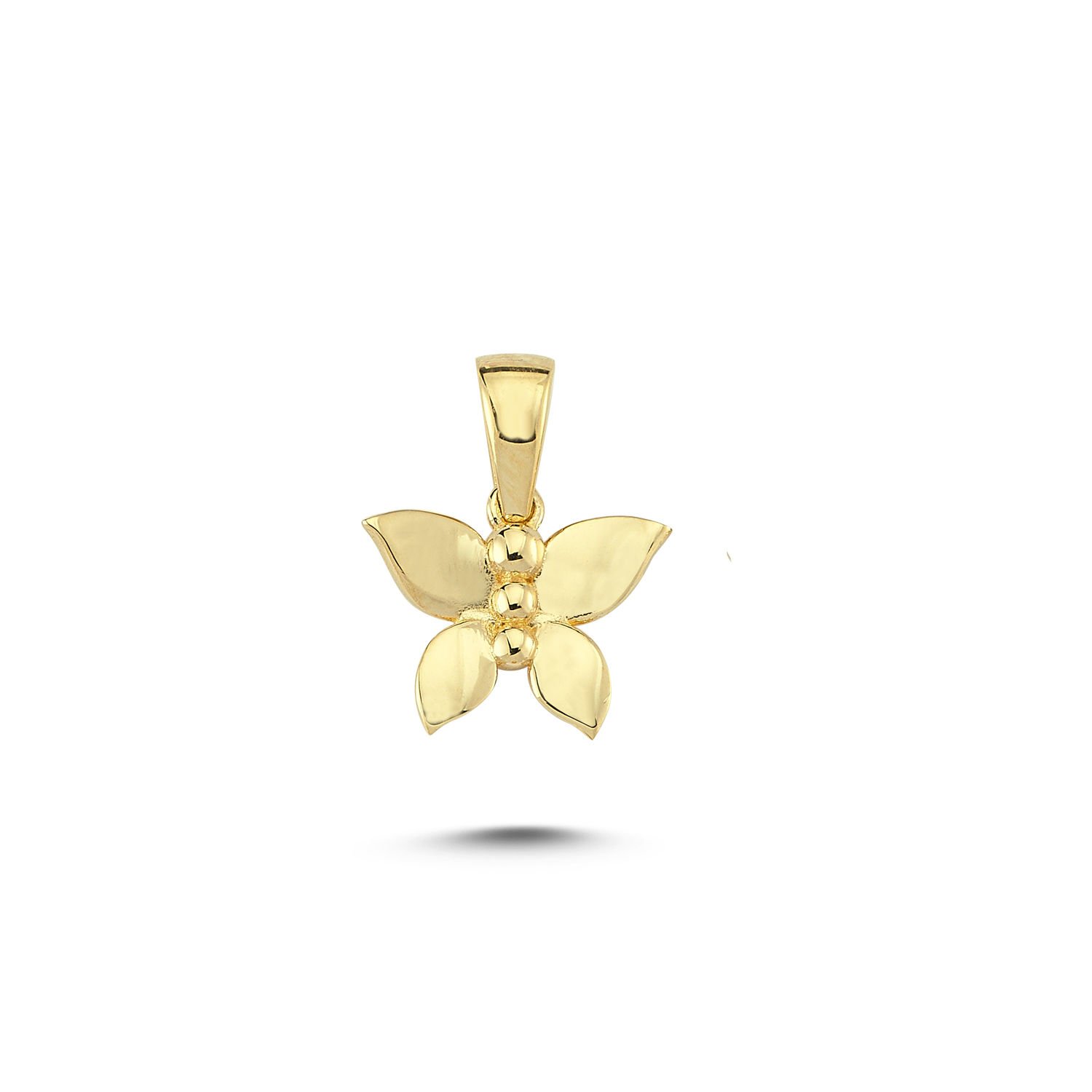 Beelo Gold 14K Altın Taşsız Kelebek Kolye Ucu