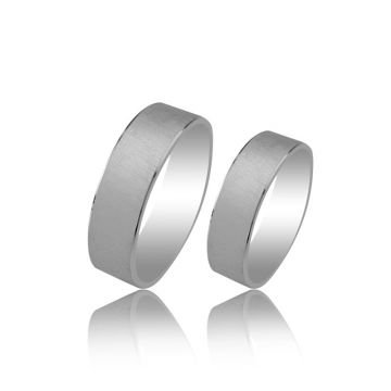 Beelo Gold 14K Altın 6 mm Alyans İkili Set Yüzük