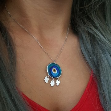Beelo Silver 925K Gümüş Nazar Kolye