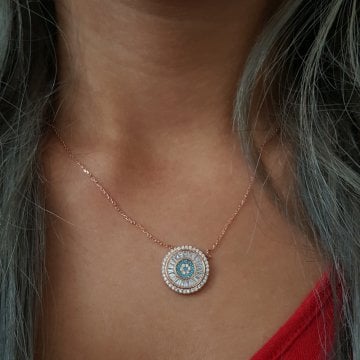 Beelo Silver 925K GümüşTasarım Baget Taşlı Kolye