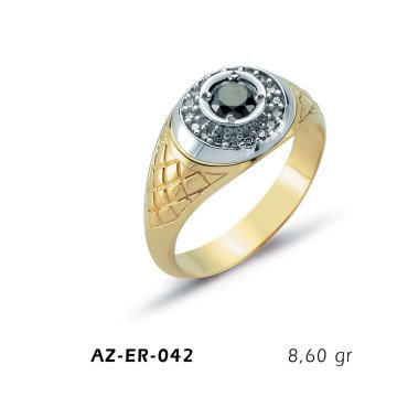 Beelo Gold 14K Altın Erkek Yüzük BGAZER042