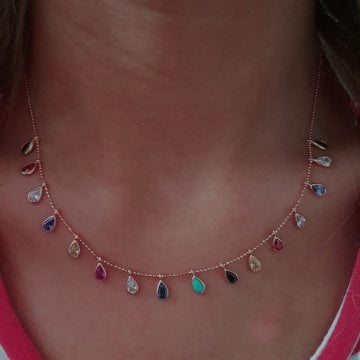 Beelo Silver 925K Gümüş Tasarım Damla  Kolye