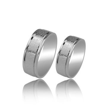 Beelo Gold 14K Altın 7 mm Alyans İkili Set Yüzük