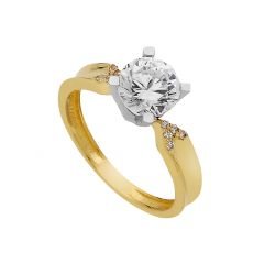 Beelo Gold 14K Altın Tek Taş Yüzük TYTT131
