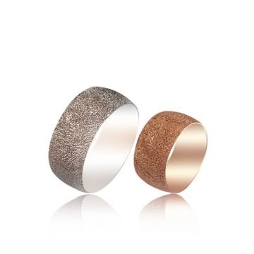 Beelo Gold 14K Altın 8 mm Alyans İkili Set Yüzük